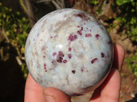 Polished Rubellite Pink Tourmaline Matrix Spheres x 2 From Madagascar