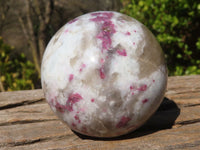 Polished Rubellite Pink Tourmaline Matrix Spheres x 2 From Madagascar