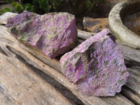 Natural Rough Stichtite & Serpentine Specimens x 12 From Barberton, South Africa