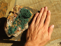 Natural Rare Ball Malachite On Drusy Quartz & Dolomite Matrix  x 1 From Kambove, Congo