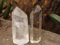 Polished Semi Optic Quartz Crystal Points x 12 From Madagascar - TopRock