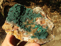 Natural Rare Ball Malachite On Drusy Quartz & Dolomite Matrix  x 1 From Kambove, Congo