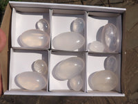 Polished Optic to Semi Optic Girasol Pearl Quartz Gallets  x 12 From Madagascar - TopRock