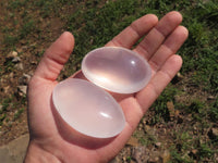 Polished Optic to Semi Optic Girasol Pearl Quartz Gallets  x 12 From Madagascar - TopRock