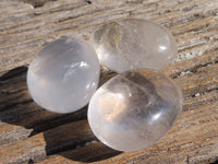 Polished Optic to Semi Optic Girasol Pearl Quartz Gallets  x 12 From Madagascar - TopRock