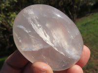 Polished Optic to Semi Optic Girasol Pearl Quartz Gallets  x 12 From Madagascar - TopRock