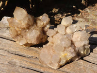 Natural Cascading Smokey Quartz Clusters x 2 From Luena, Congo