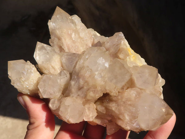 Natural Cascading Smokey Quartz Clusters x 2 From Luena, Congo