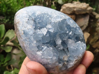 Polished Crystal Centred Blue Celestite Eggs  x 3 From Sakoany, Madagascar - TopRock