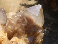 Natural Cascading Smokey Quartz Clusters x 2 From Luena, Congo