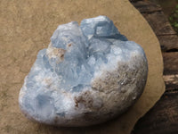 Polished Crystal Centred Blue Celestite Eggs  x 3 From Sakoany, Madagascar - TopRock