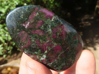 Polished Fluorescent Ruby Corundum In Chrome Verdite Free Forms x 12 From Zimbabwe - TopRock