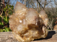 Natural Cascading Smokey Quartz Clusters x 2 From Luena, Congo