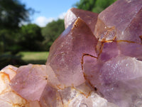 Natural Tangerine Amethyst Crystal Clusters x 3 From Mumbwa, Zambia - TopRock