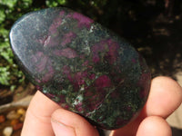 Polished Fluorescent Ruby Corundum In Chrome Verdite Free Forms x 12 From Zimbabwe - TopRock