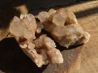 Natural Cascading Smokey Quartz Clusters x 2 From Luena, Congo