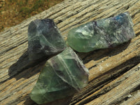 Natural Selected Watermelon Fluorite Cobbed Pieces x 24 From Uis, Namibia - TopRock