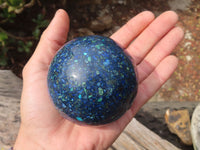 Polished Conglomerate Chrysocolla Spheres  x 2 From Congo