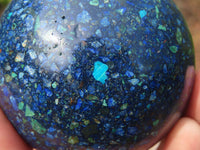 Polished Conglomerate Chrysocolla Spheres  x 2 From Congo