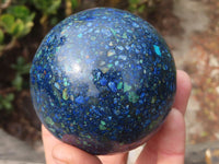 Polished Conglomerate Chrysocolla Spheres  x 2 From Congo