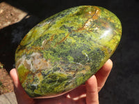 Polished Green Opal Standing Free Form  x 1 From Antsirabe, Madagascar - Toprock Gemstones and Minerals 