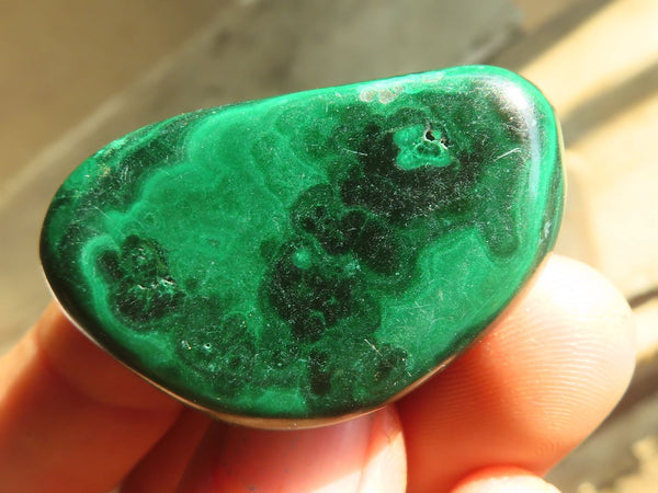 Polished  Small Malachite Free Forms  x 35 From Congo