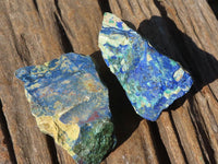 Natural Azurite & Malachite On Dolomite Specimens  x 12 From Kaokoveld, Namibia - Toprock Gemstones and Minerals 