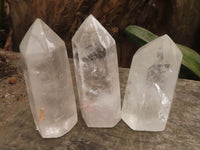 Polished Clear Quartz Crystal Points x 6 From Madagascar - TopRock