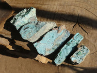 Natural Blue Chrysocolla With Malachite Dolomite Specimens x 5 from Congo