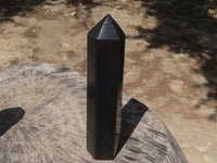 Polished Black Basalt Points  x 3 From Madagascar - TopRock