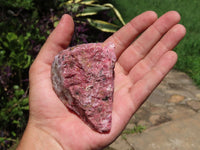 Natural Rhodonite, Quartz, Chromite Cobbed Rough Pieces  x 6 From Rushinga, Zimbabwe - TopRock