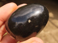 Polished Schorl Black Tourmaline Eggs  x 6 From Antsirabe, Madagascar - Toprock Gemstones and Minerals 