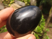 Polished Schorl Black Tourmaline Eggs  x 6 From Antsirabe, Madagascar - Toprock Gemstones and Minerals 