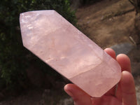 Polished Gemmy Rose Quartz Points x 3 From Antsirabe, Madagascar