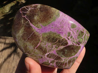 Polished Purple Stichtite & Serpentine Standing Free Forms  x 2 From Barberton, South Africa - TopRock