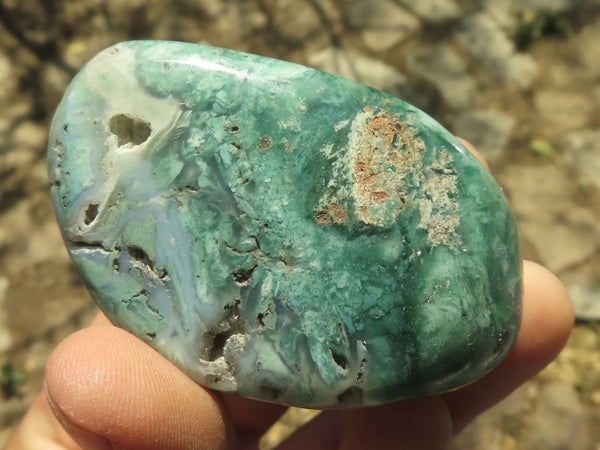 Polished Rare Green Chrysoprase / Chrome Chalcedony / Mtorolite Free Forms  x 12 From Zimbabwe - TopRock