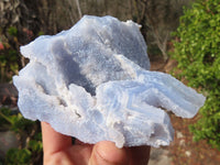 Natural Etched Blue Chalcedony Specimens  x 2 From Nsanje, Malawi