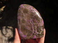 Polished Purple Stichtite & Serpentine Standing Free Forms  x 2 From Barberton, South Africa - TopRock