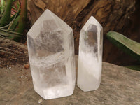 Polished Clear Quartz Crystal Points x 6 From Madagascar - TopRock