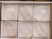 Polished Clear Quartz Crystal Points x 6 From Madagascar - TopRock