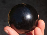 Polished Schorl Black Tourmaline Spheres x 3 From Madagascar