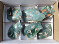 Polished One Side Polished Emerald Mtorolite Plates  x 6 From Zimbabwe