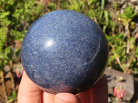 Polished Blue Lazulite Spheres  x 3 From Madagascar - Toprock Gemstones and Minerals 