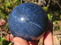 Polished Blue Lazulite Spheres  x 3 From Madagascar - Toprock Gemstones and Minerals 