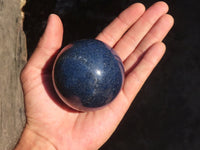 Polished Blue Lazulite Spheres  x 3 From Madagascar - Toprock Gemstones and Minerals 