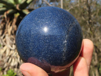 Polished Blue Lazulite Spheres  x 3 From Madagascar - Toprock Gemstones and Minerals 