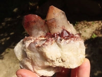 Natural Red Hematoid Phantom Quartz Clusters  x 4 From Zimbabwe - TopRock