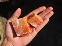 Natural New Sunset Orange Calcite Specimens  x 24 From Spitzkop, Namibia - Toprock Gemstones and Minerals 