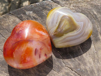 Polished Beautiful Selection Of Carnelian Agate Hearts  x 6 From Madagascar - TopRock