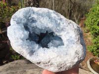 Polished Blue Celestite Geode Specimen  x 1 From Sakoany, Madagascar